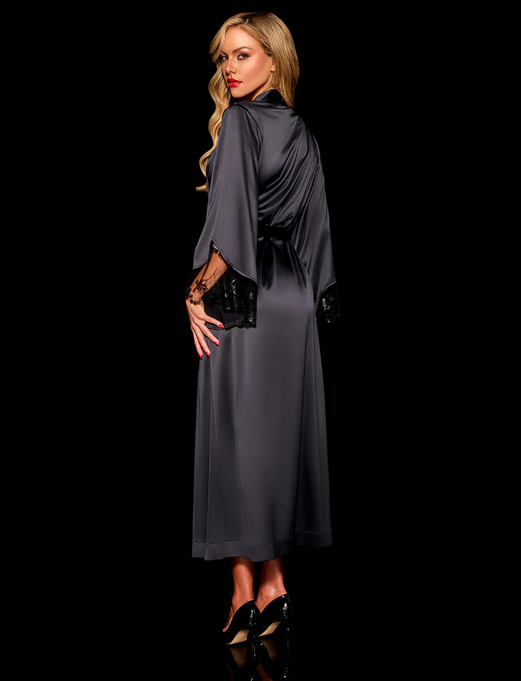 Whitney Long Robe Black - Image 2