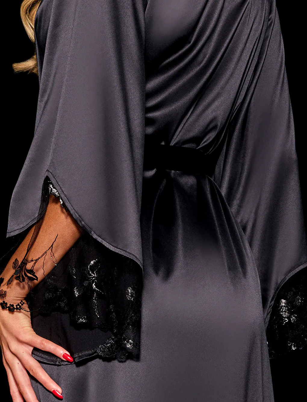 Whitney Long Robe Black - Image 5