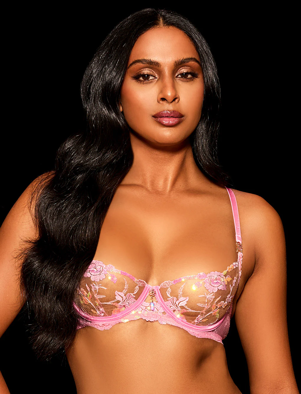 Whitney Sparkling Pink Bra & Bottom Lingerie Set - Image 7